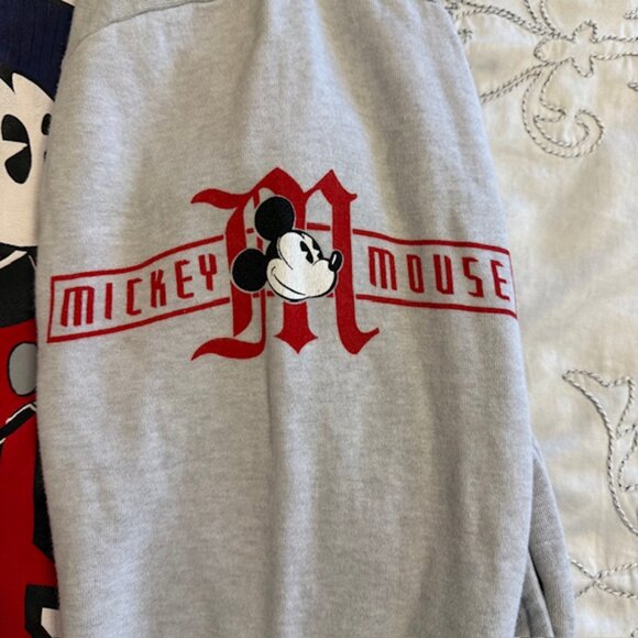 Vintage Disney Hoodie unisex M Red/Blue  Sweatshirt Sweater Mickey Mouse 90s Y2K - Picture 9 of 10
